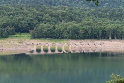 Photo, taushubetsu river, kanahira, bridge, 