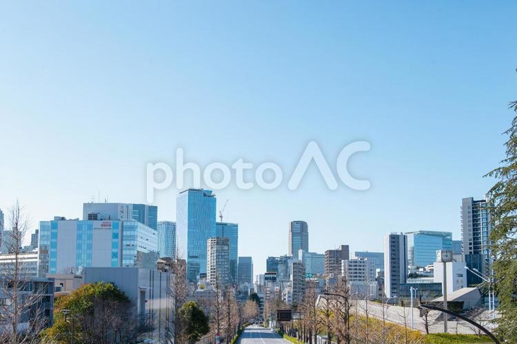 原宿から見える景色 都会,都心,青空の写真素材