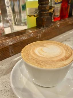 ハートなカプチーノ ふわふわ,ミルク,美味しいの写真素材