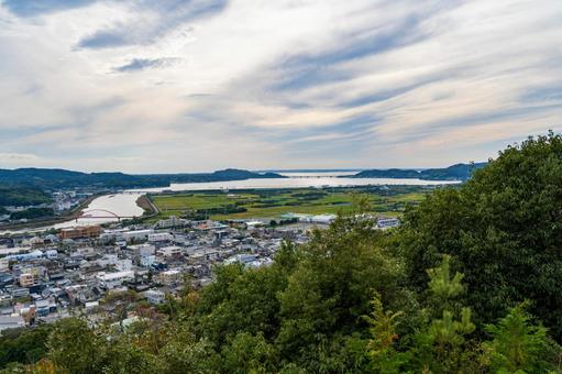 静岡県浜松市細江公園展望台　展望写真 日本,静岡県,浜松市の写真素材