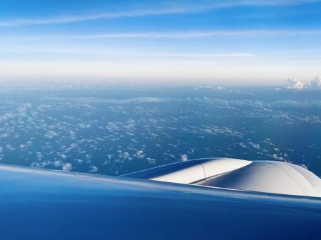 上空から 空と雲 上空から 空と雲 空,雲,上空の写真素材