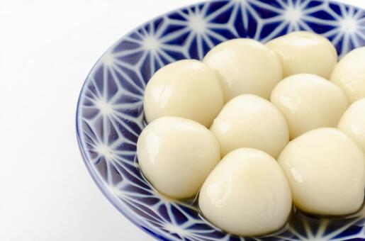 白玉団子 シロップ漬け 白玉団子,お茶菓子,シロップの写真素材