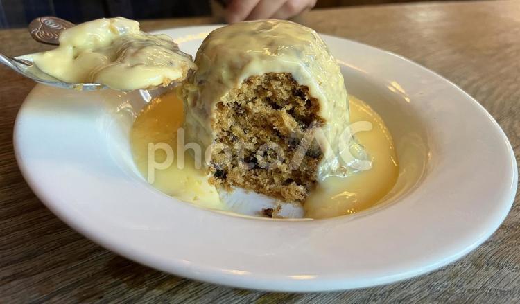 イギリスのデザート　スポティッドディック スポティッドディック,プディング,蒸しの写真素材