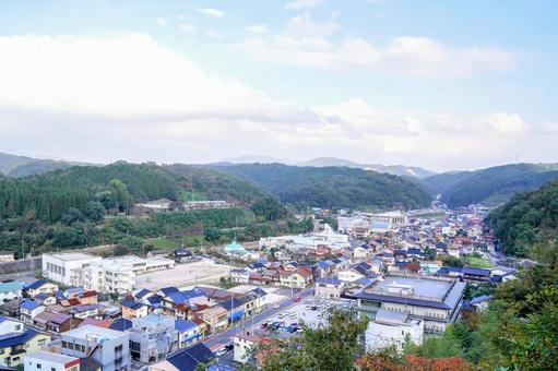 島根県奥出雲町三成の町並み 島根県奥出雲町三成の町並みの写真