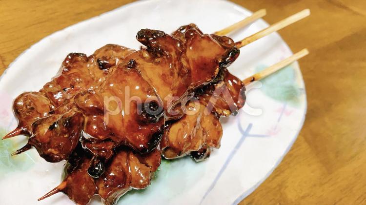 焼き鳥　レバー　おつまみ　イメージ レバー,焼き鳥,鶏料理の写真素材