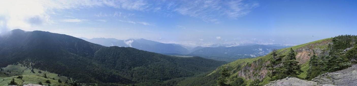 四阿山と根子岳 四阿山と根子岳 四阿山,根子岳,百名山の写真素材