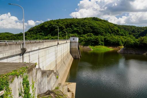 宮床ダムの風景⑷ 宮床ダムの風景⑷ ダム,ダム湖,宮床ダムの写真素材