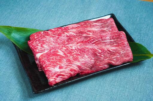 神戸牛の肩肉スライス 神戸牛,肩肉スライス,すき焼き用の写真素材