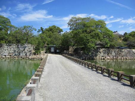 岡山城　本丸　内下馬門跡 岡山城,烏城,城の写真素材