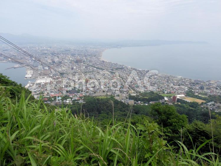 函館山から見る函館の街 函館港,函館山,北海道の写真素材