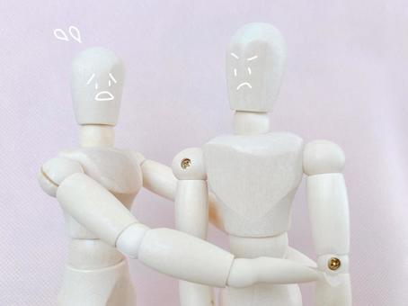 焦る人と怒る人 焦る人と怒る人の写真