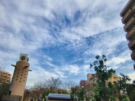 十一月の雲-13 十一月の雲-13 十一月,青空,空の写真素材