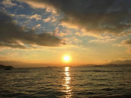 夕日 夕日の写真