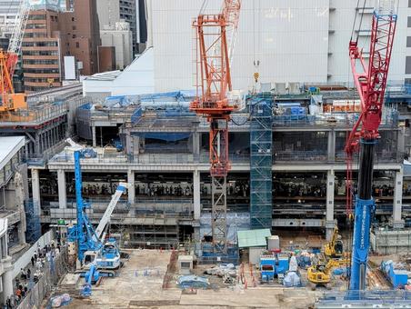 渋谷駅周辺再開発 渋谷駅周辺再開発 渋谷,再開発,工事の写真素材