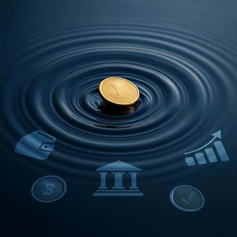 経済の波紋(お金が社会に広がる影響) 経済の波紋(お金が社会に広がる影響)の写真