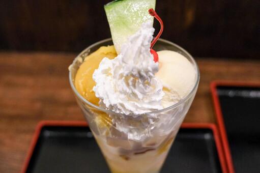 甘味茶房かすがの芋あんみつパフェ 芋あんみつパフェ,パフェ,かすがの写真素材