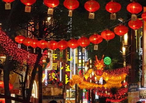 夜の中華街 2 夜の中華街 2 中華街,横浜中華街,横浜の写真素材