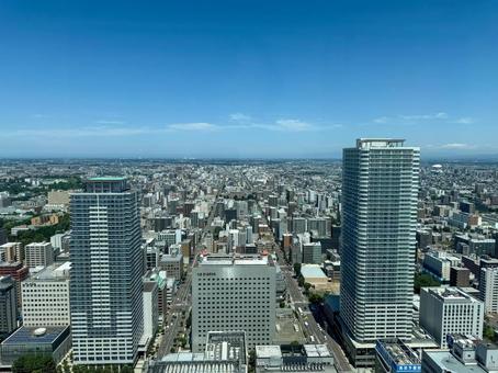 札幌JRタワーからの眺望 北側の風景 札幌JRタワーからの眺望 北側の風景 札幌,札幌駅,北側の写真素材