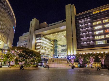 【大阪府】大阪市・大阪駅 大阪駅,夜景,夜の写真素材
