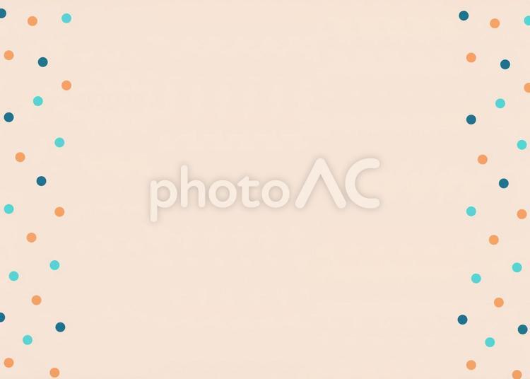 背景＿水玉模様　ドット　オレンジ 水玉,オレンジ,ブルーの写真素材