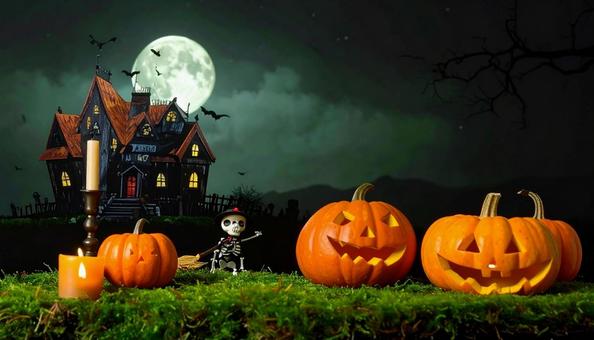 月夜とハロウィン飾り 小物 月夜とハロウィン飾り 小物の写真
