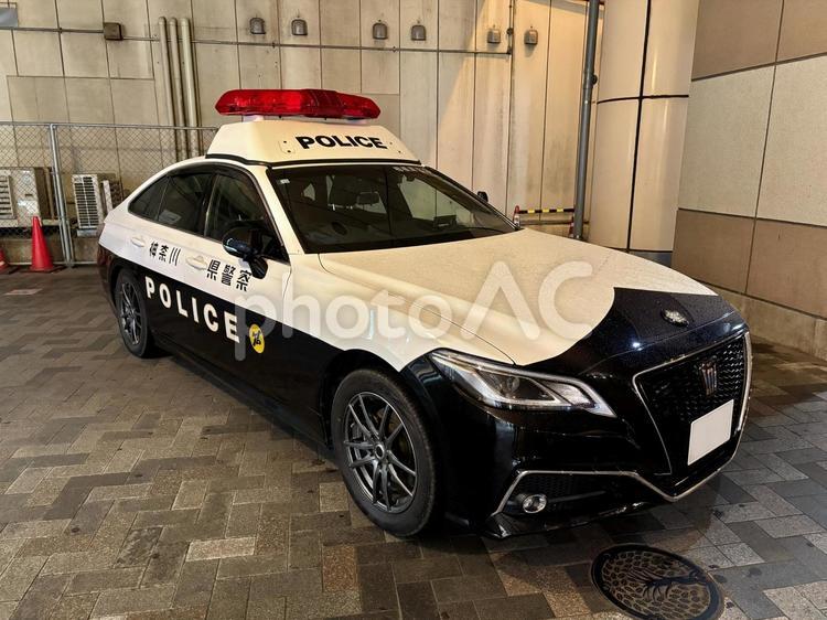 神奈川県警 パトカー 1 パトカー,赤色灯,policeの写真素材