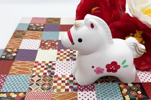 年賀状素材 午 年賀状,午,干支の写真素材