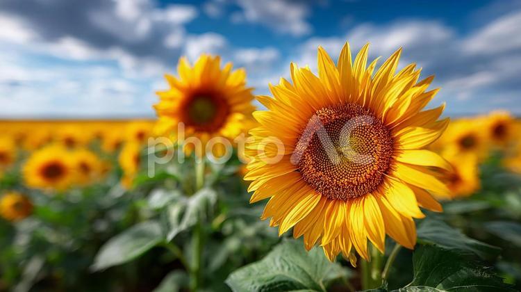 美しい夏のひまわりの花 ひまわり,向日葵,花の写真素材