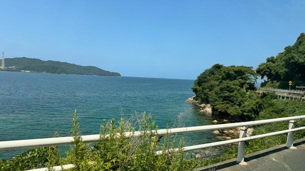 京都 宮津市の道をドライブ 京都 宮津市の道をドライブ ドライブ,宮津市,京都の写真素材