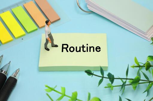 ルーティンの文字素材 ルーティン,散歩,ウォーキングの写真素材