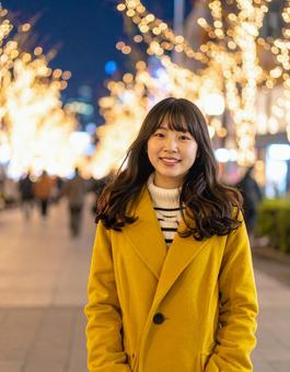 イルミネーションと彼女 イルミネーションと彼女の写真