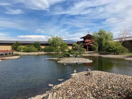 平城宮跡東院庭園 平城宮跡,平城宮,東院の写真素材