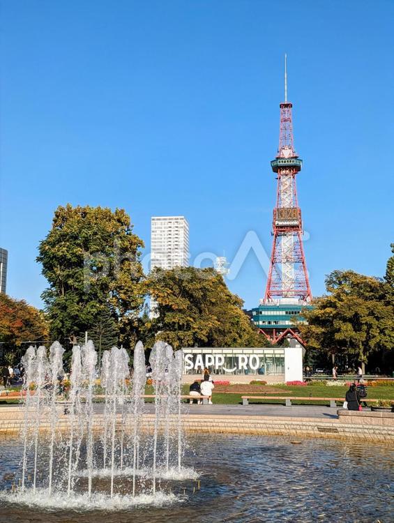 さっぽろテレビ塔１（大通公園から） さっぽろテレビ塔,テレビ塔,大通公園の写真素材