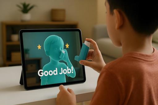 吸入器セルフ練習 吸入器セルフ練習の写真