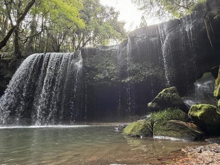 鍋ヶ滝 滝,熊本,観光の写真素材