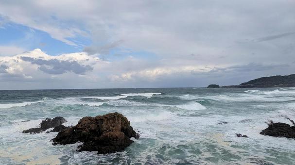 京丹後の海岸 海,京丹後,丹後の写真素材