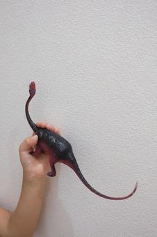 恐竜の玩具 恐竜の玩具 恐竜,タンバティタニス・アミキティア,ティタノサウルス形類の写真素材