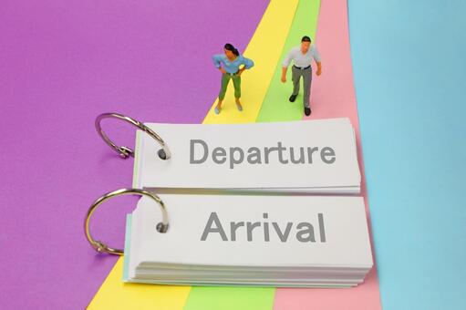 DepartureとArrival departure,出発,離陸の写真素材