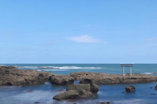 大洗海岸 大洗海岸 海,岩礁,岩の写真素材