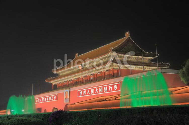 中国　北京の歴史的建造物　天安門 天安門,天安門広場,中国の写真素材