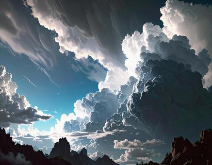 曇り空の風景 曇り空の風景の写真