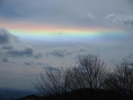 彩雲 彩雲 彩雲,虹色,環水平アークの写真素材