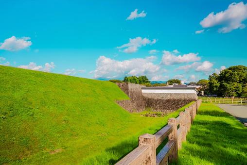 【山形】山形駅の周辺 山形城跡 山形,城跡,山形城跡の写真素材