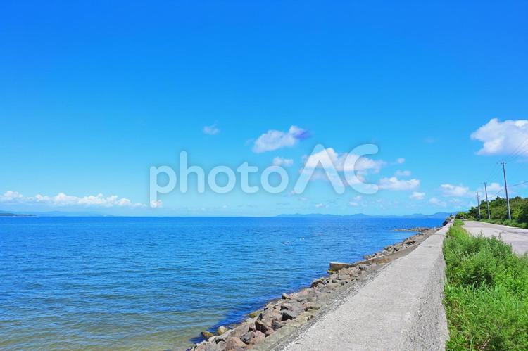 篠島　海　青空 篠島,海,青空の写真素材