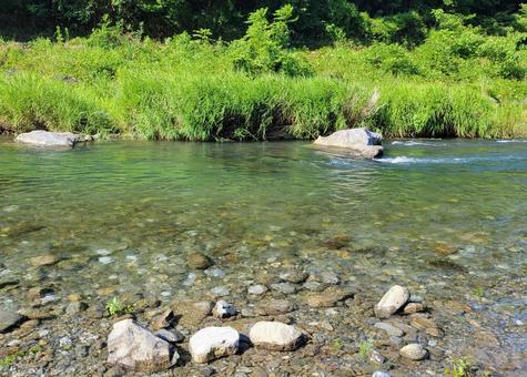 川 風景,川,緑の写真素材