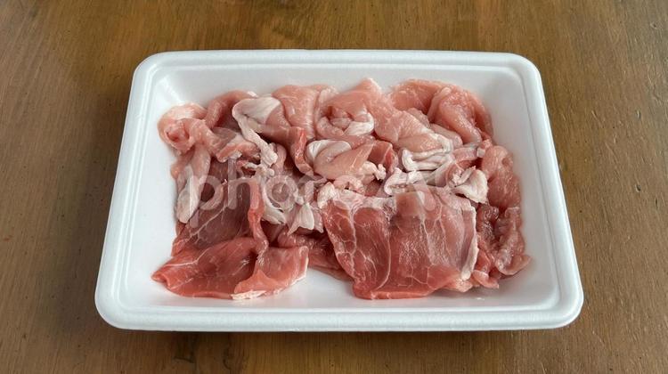 豚こま切れ肉（食品トレー） 豚肉,豚こま,豚こま切れ肉の写真素材