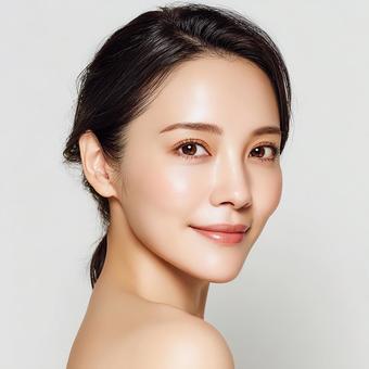 幸福感に満ちた笑顔のポートレート 幸福感に満ちた笑顔のポートレートの写真