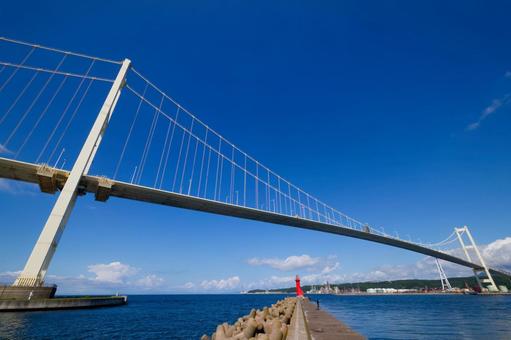 白鳥大橋 白鳥大橋,室蘭,北海道の写真素材