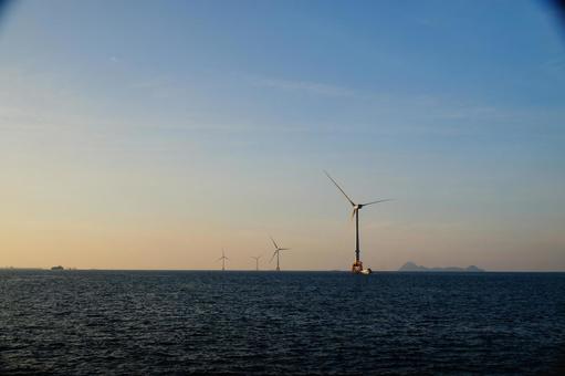 洋上風力発電機 洋上,風力発電機,海洋の写真素材