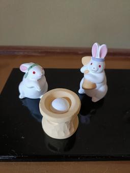 うさぎの餅つき うさぎの餅つき うさぎ,お月見,餅つきの写真素材